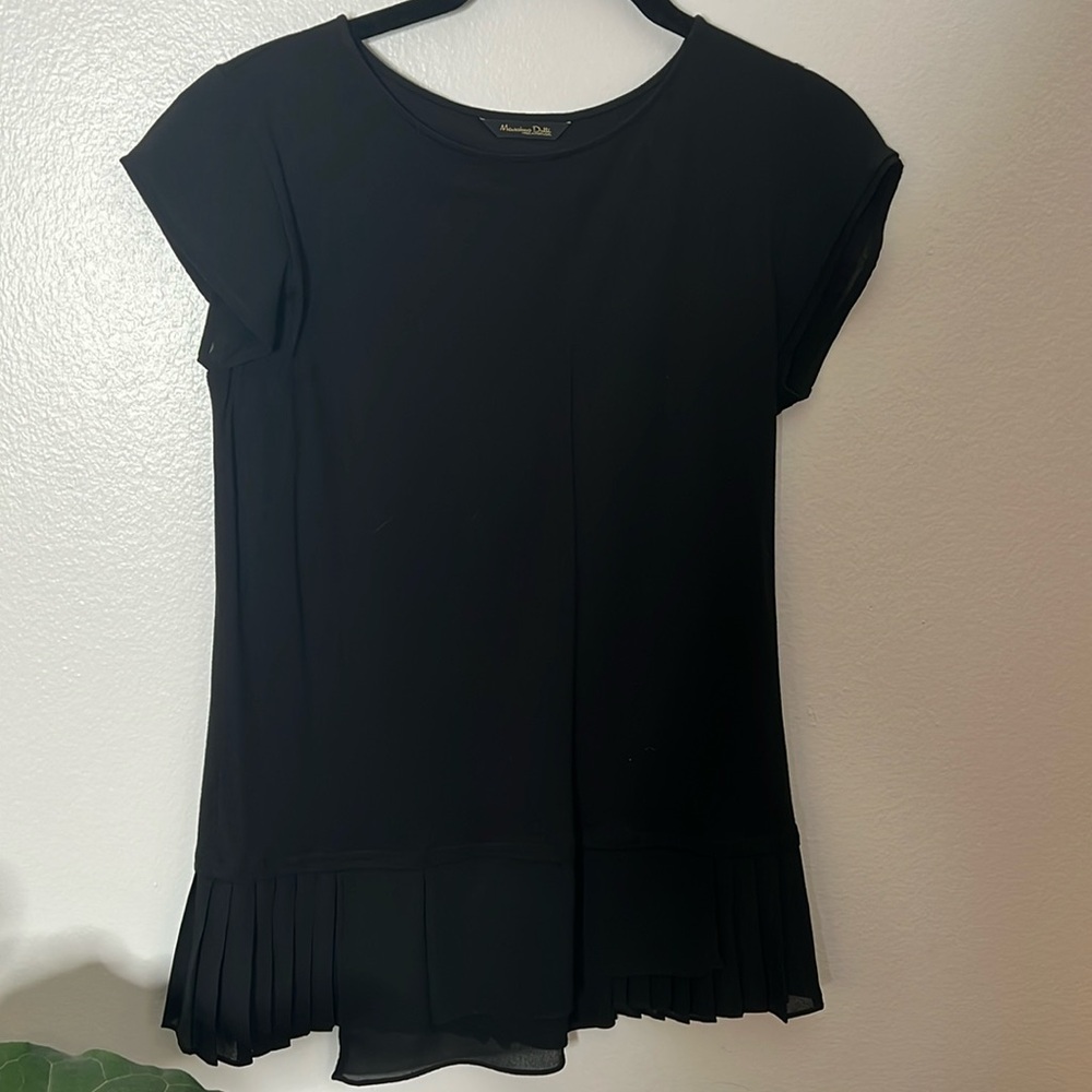 Massimo Duti Ruffle Bottom Black